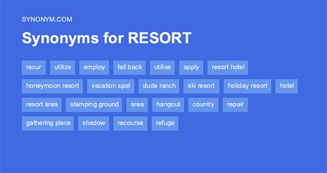 to resort to synonym|RESORT TO in Thesaurus: 100+ Synonyms & Antonyms for .